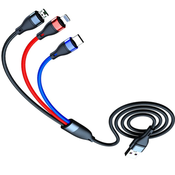 3 in 1 Charging Cable Of Micro Usb / Type C / Lightning