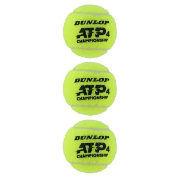 Dunlop Championship ATP Tennis Balls 3 Pack - Reliable Match Performance