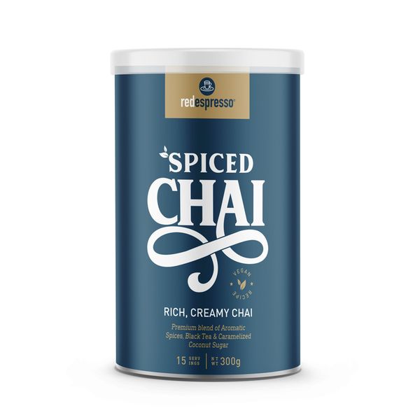 Red Espresso Instant Spiced Chai Latte 300g Tin – Vegan Friendly