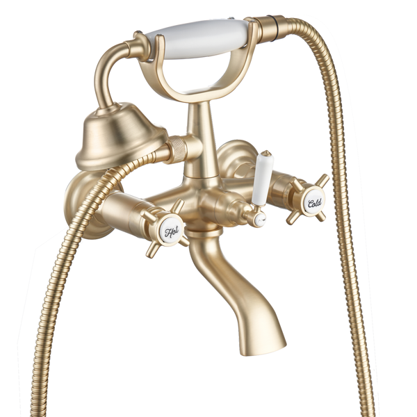 Sensea Mauna Bath Mixer Including Handshower - Brass 21cm