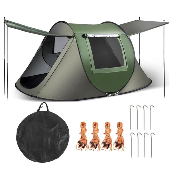 Pop Up Camping Tent FastPitch Waterproof Family Dome 3-4 Person Outdoor