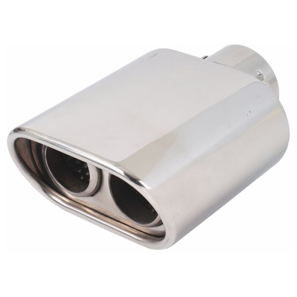 Chrome Twin Exhaust Tail Piece - 60mm Inlet