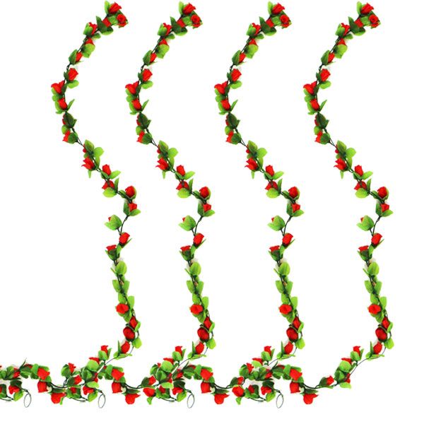 Artificial Indoor/Outdoor Rose Garland 4 Pack (2m Each) Shop Today