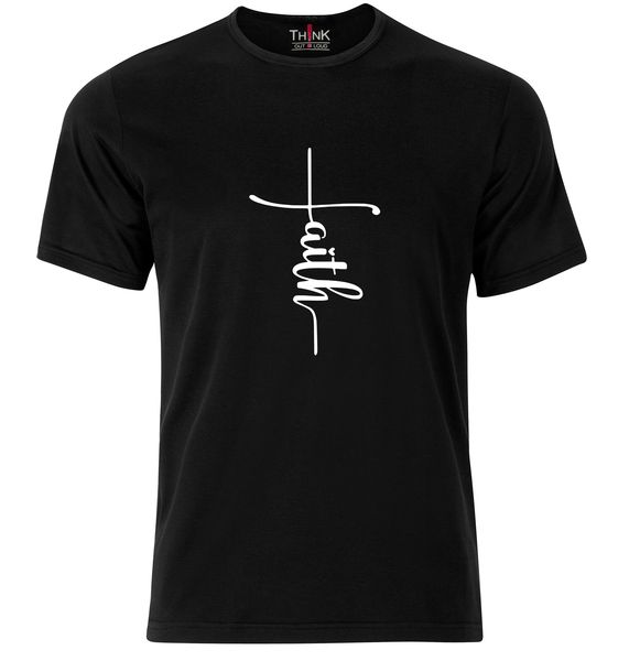 Think Out Loud Mens "Faith" Short Sleeve Black T-shirt