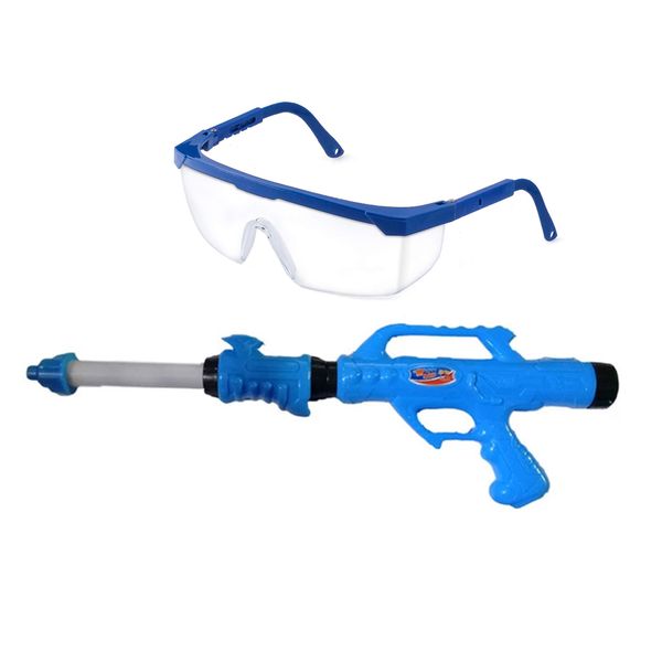 High-Pressure Manual Water Gun Toy Pool Pisto &amp; Safety Glasses Set