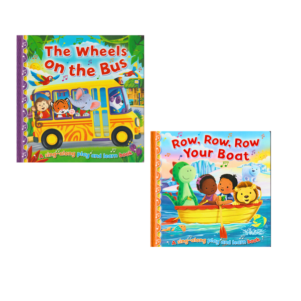 Set of 2 Play, Learn, and Sing Along Nursery Rhyme Books