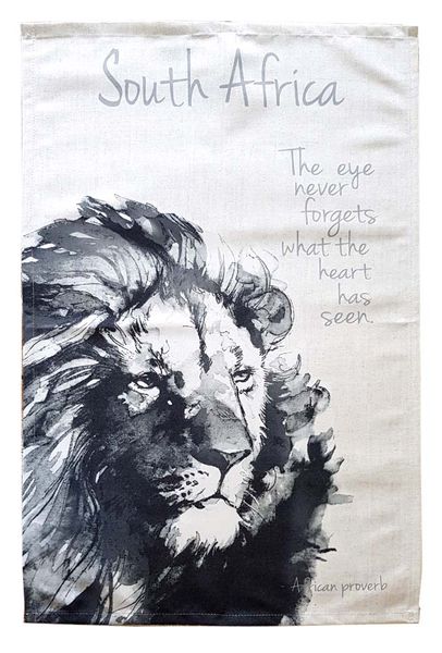 Lion Head Tea Towel Dish Cloth 67x44,5cm