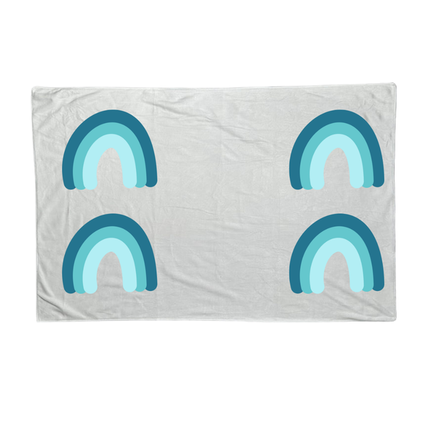 Baby Blanket - Blue Rainbows