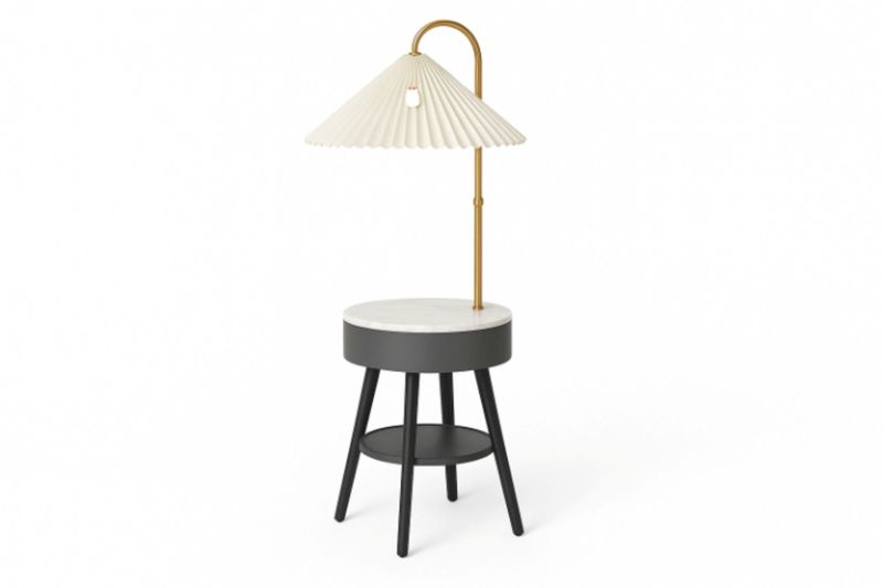 Model floor lamp sidetable
