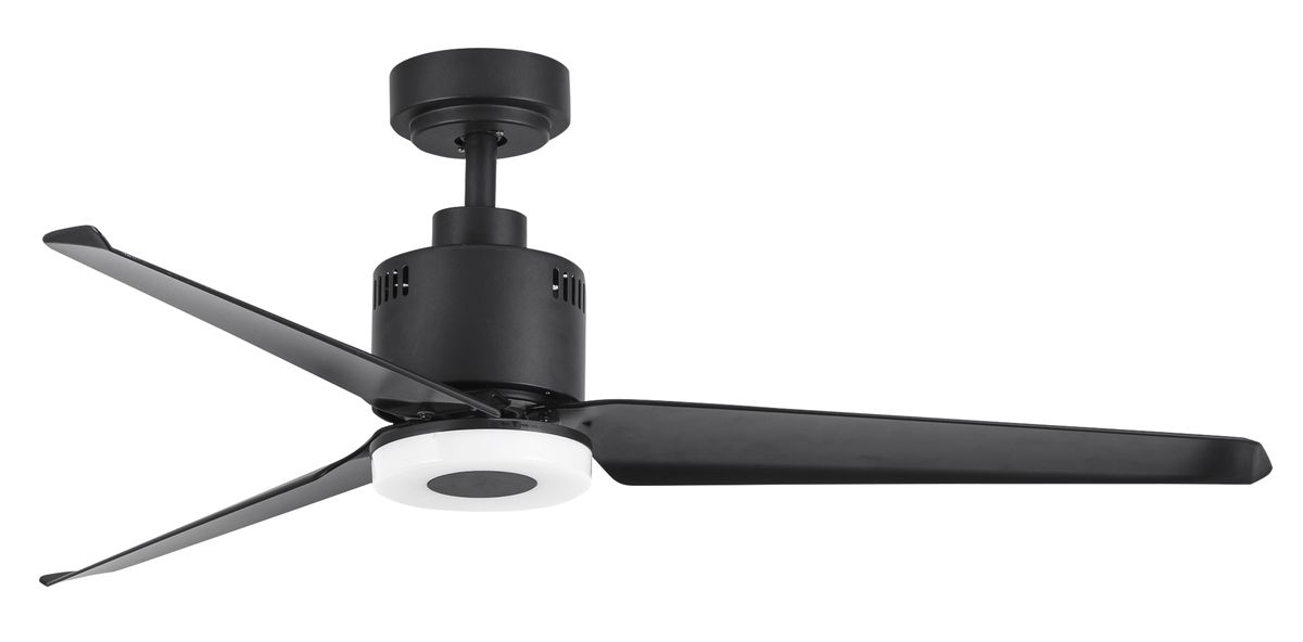Modern Matt Black Ceiling Fan with 18 Watt LED - FCF064 Matt Black