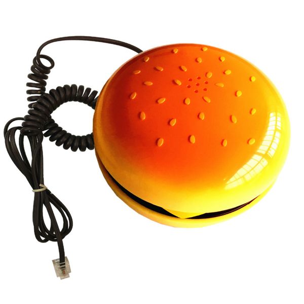 Cartoon Hamburger Wired Telephone | Cute Landline Phone for Home &amp; Office