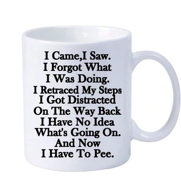 Gift Decor - I Came I Saw - Sarcastic Coffee Saying Mug - 400ml