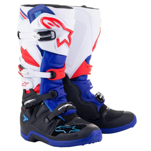 Alpinestars - Tech 7 MX Boots - Black/Dark Blue/Red/White