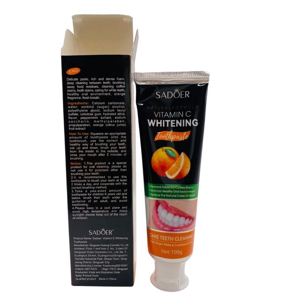 Sadoer Vitamin C Whitening toothpaste - pack of 2