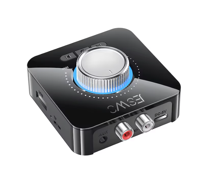 Bluetooth Adapter Audio Receiver 5-in-1, Bluetooth 5.0, Black