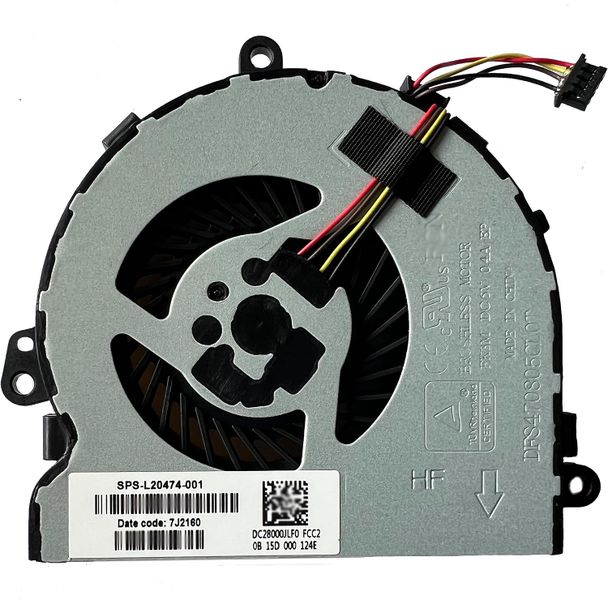 Replacement CPU Fan for HP 250 G7 255 G7 256 G7 HP 15-DA 15-DB