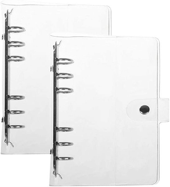 2PCS Transparent A6 Binder Covers, Binder Journal Binder