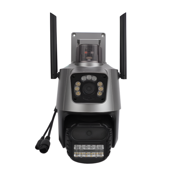 Dual-Lens Wi-Fi Security Camera for Full-Coverage Outdoor Monitoring