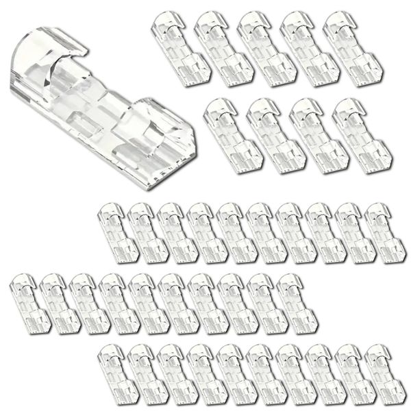 40Pcs Quick Clip Cable Organizer Set - Self-Adhesive Wire Management