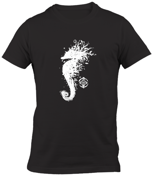 TUP Black T-Shirt - Rippled Seahorse