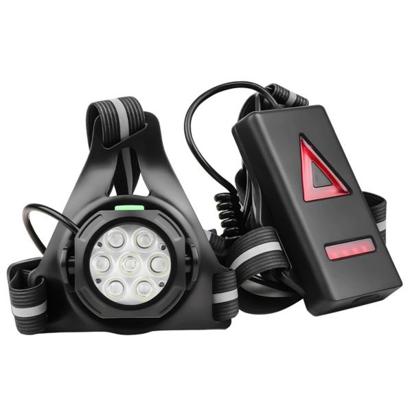 Chest-Worn LED Cycling Light with Rechargeable Battery for Night Running
