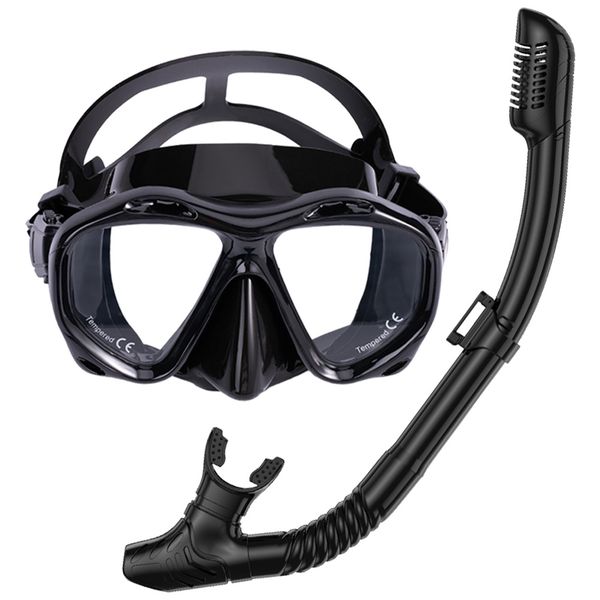 Snorkel Set, Diving Mask with Dry Snorkel Anti Fog, Swimming Gear