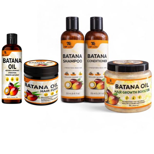 Batana Hair Oil Growth Set- Shampoo, Conditioner, Oil &amp; Hair Food Treatment