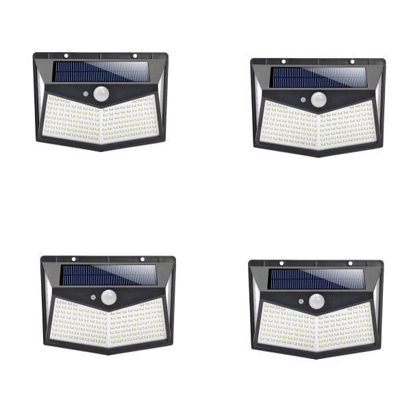 4PCS 30W 212 LED Solar Powered Outdoor Wall Light -FO-TA002