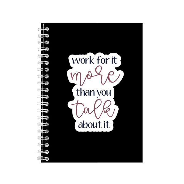 Talk A5 Notebook Spiral Lined Motivational Sayings Graphic Notepad Gift 185