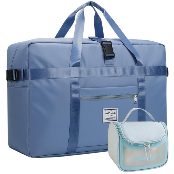 Extra Large Travel Duffle Bag with Toiletry Wash Bag - Lightweight Carry-On