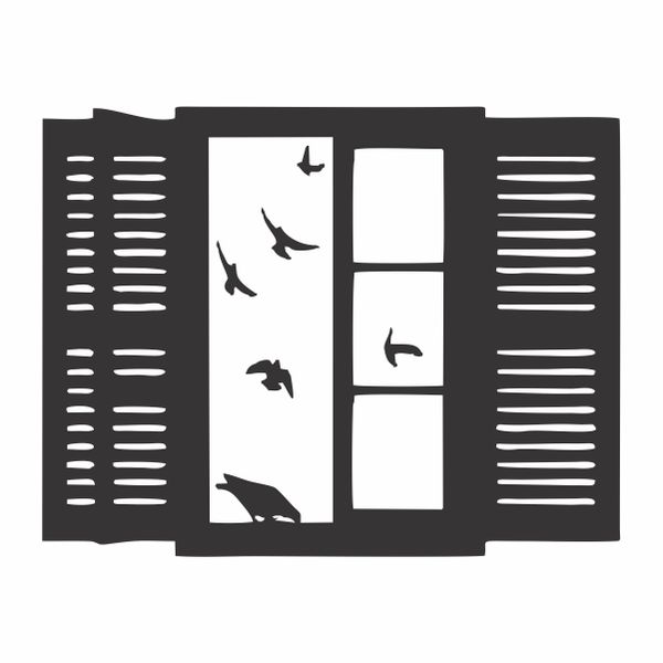 Window View Of Birds Wall Arts