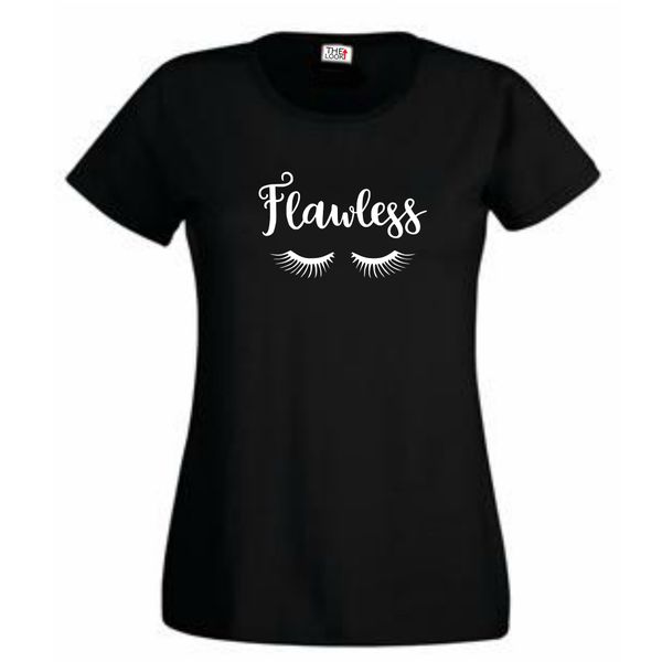 Think Out Loud Ladies "Flawless" Short Sleeve Tshirt Black