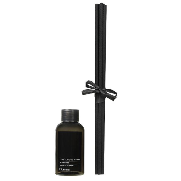Blomus Fragrance Refill Set in Sandalwood Myrrh 100ml + 5 Diffuser Sticks