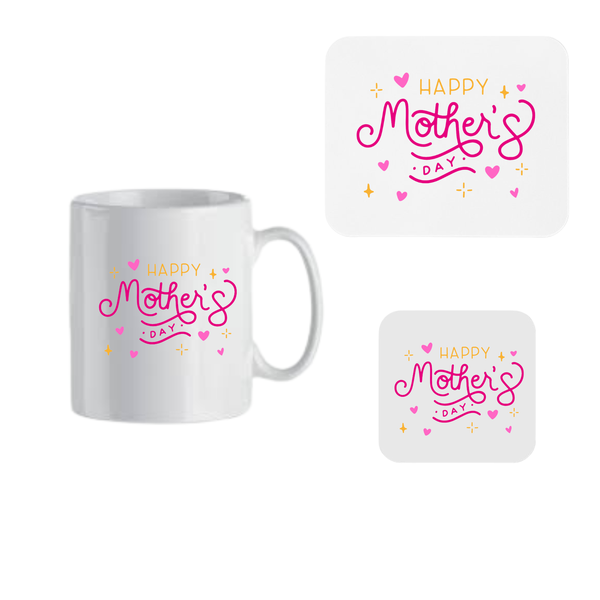 Mug, Coaster and Mouse Pad Combo - Happy Mothers Day