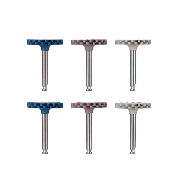 Dental spiral Rubber composite ceramic zirconia Polisher 6 Piece
