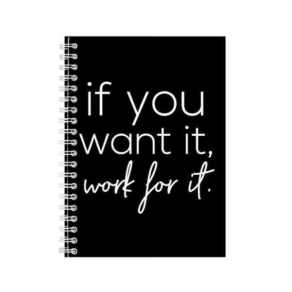 Work A5 Notebook Spiral Lined Motivational Sayings Graphic Notepad Gift 148