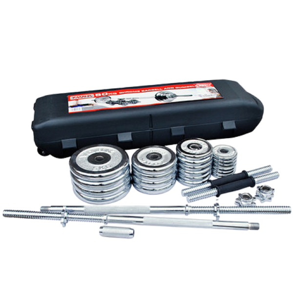 Veefit Premium Dumbell and Barbell Set - 50kg