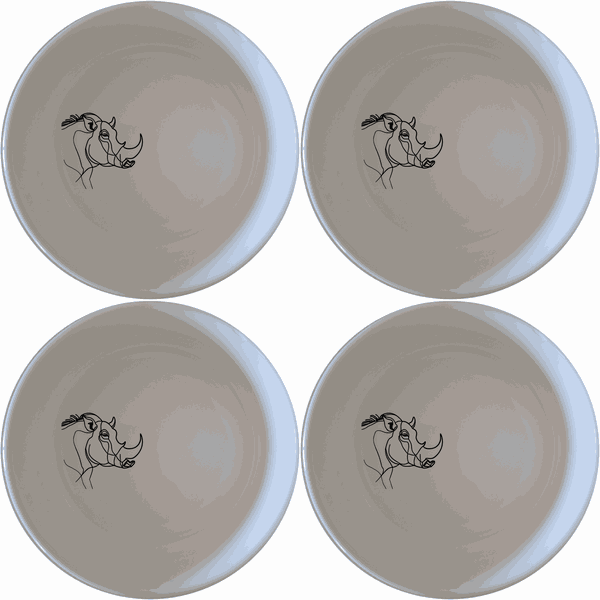 Warthog Portrait Side Bowl Set of 4 - Range 4