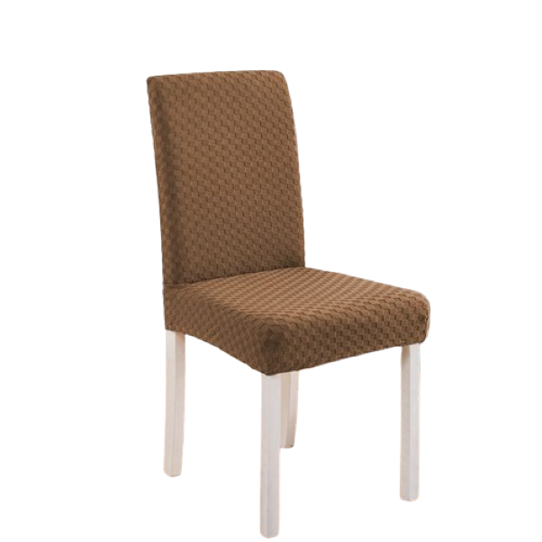 Jacquard Stretch Dining Chair Slip Covers Brown Set of 6 Shop
