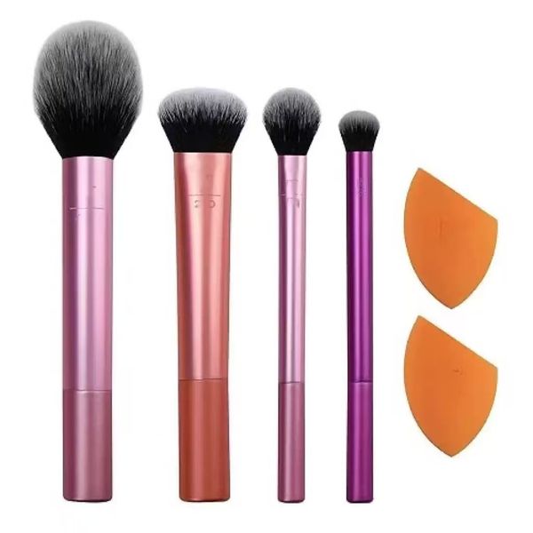 Essential Makeup Brush Set (4 brushes &amp; 2 sponge)