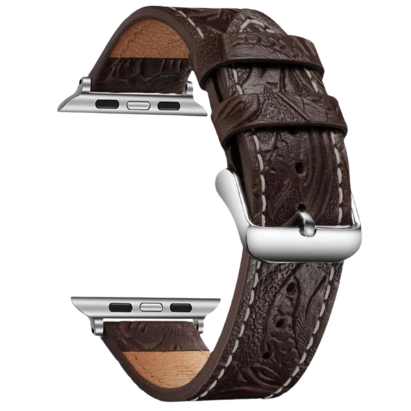 Carved Leather Strap for Apple Watch 38/40/41 mm