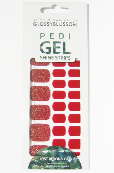 Glossyblossom Pedi Gel strips -Bloody Ruby