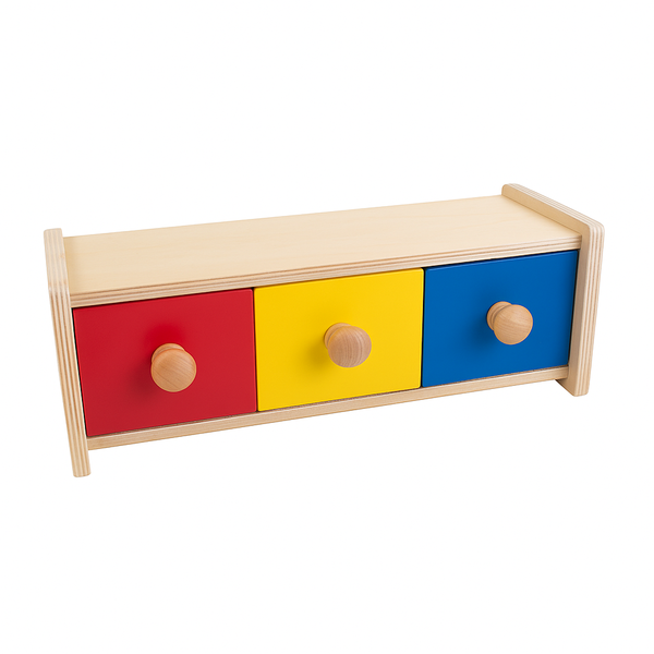 Baby Learning Toys - Wooden Montessori Box with Bins