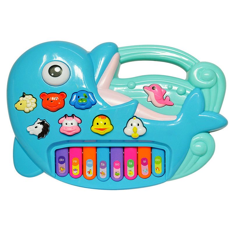 Dolphin Piano Keyboard Fun Educational Musical Toy For Toddler Kids