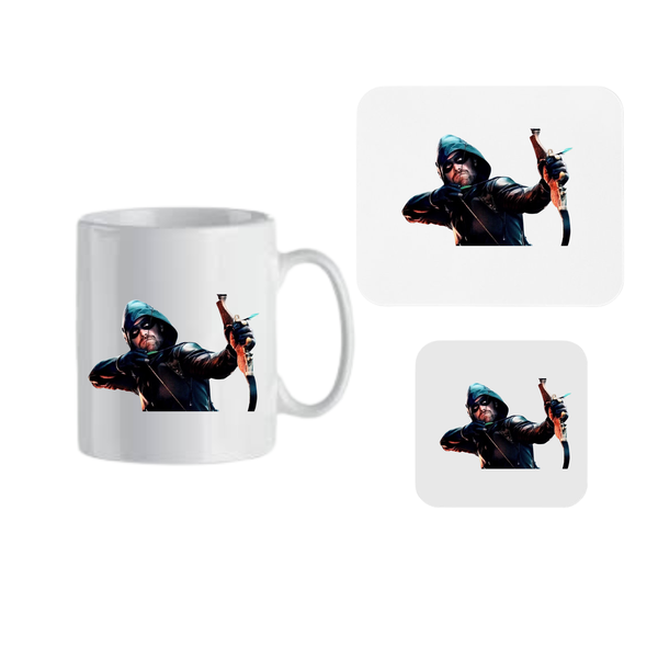Mug - Coaster and Mouse Pad Combo - Green Arrow