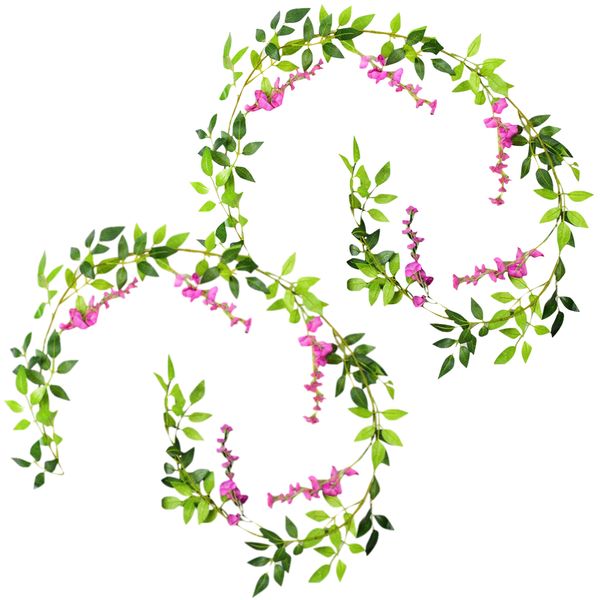 Home Garden Wedding Party Decor 2 Piece Artificial Flower Vine Garland 1.8m