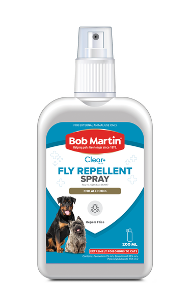 BOB MARTIN Clear+ Fly Repellent Spray for Dogs 200ml