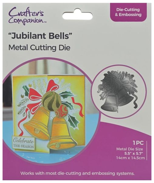 Crafters Companion Die-cutting &amp; Embossing Metal Die - Jubilant Bells