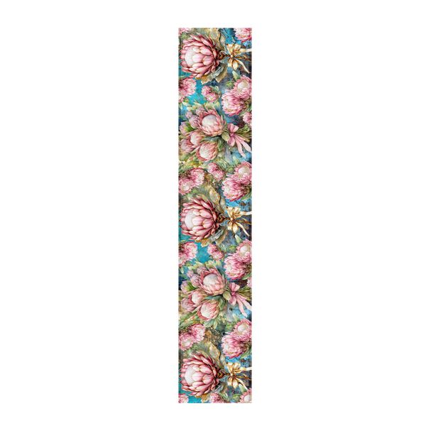 White Proteas Table Runner