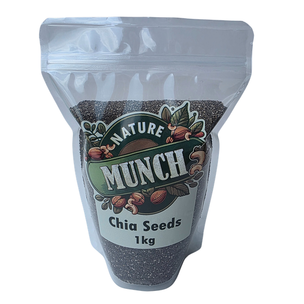 Nature munch Chia Seeds 1kg - Whole &amp; Natural, High in Fiber &amp; Omega-3
